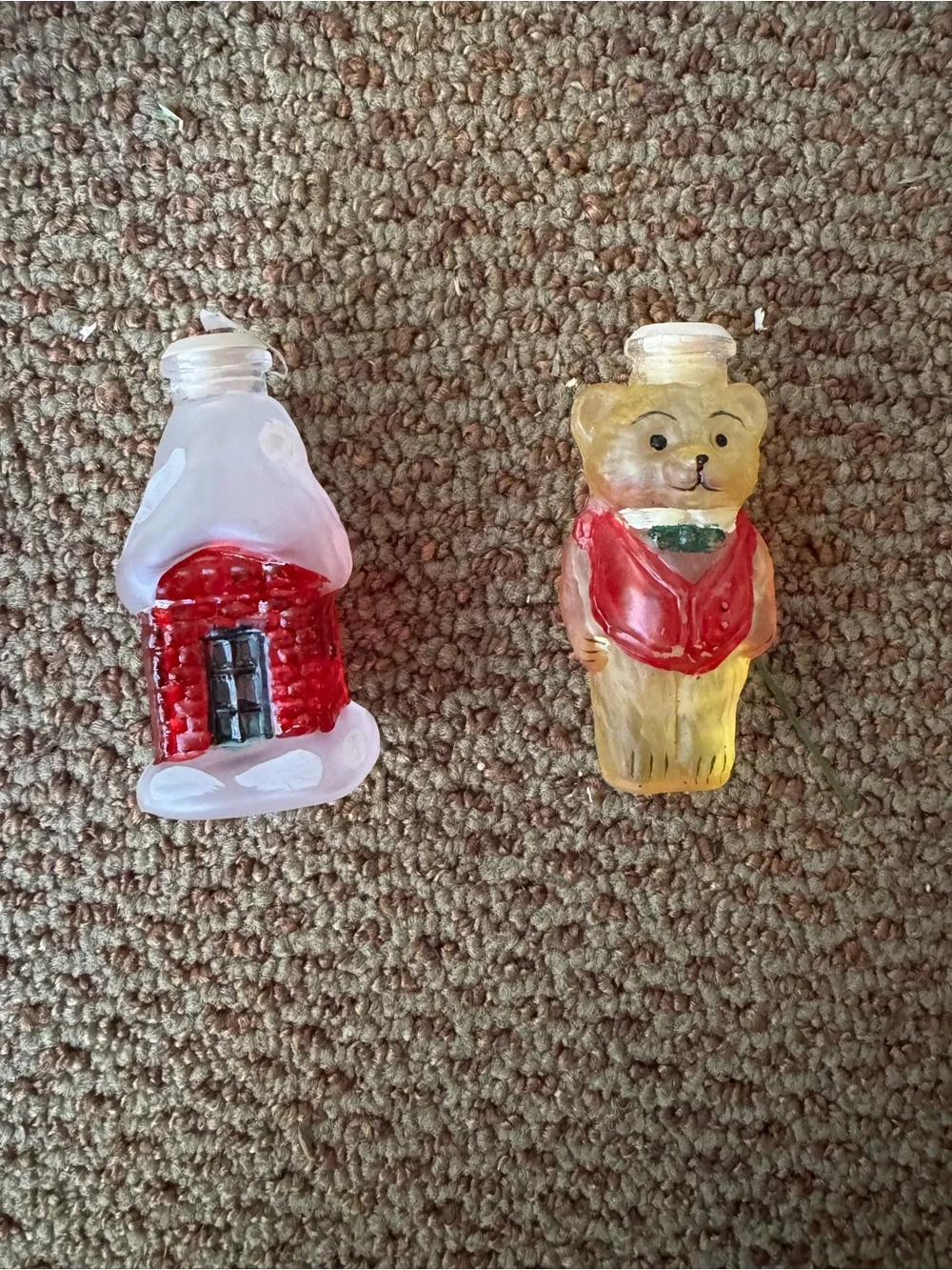 Assorted Vintage Glass Christmas Figurine light covers
